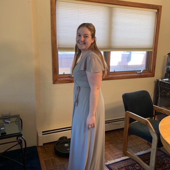 Grey BHLDN (Anthropologie) bridesmaid dress. - Picture 3 of 3
